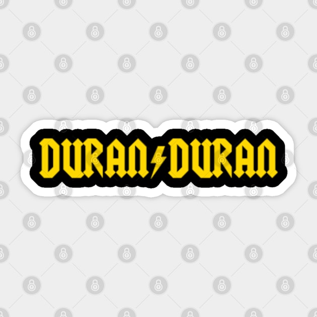 Duran Duran AC/DC-Style Sticker by RetroZest